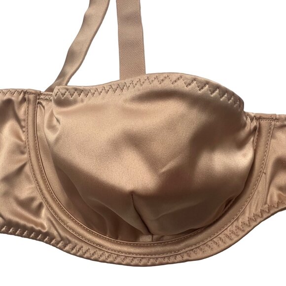 SKIMS Woven Shine Underwire Bra 42D Pink Sand - Picture 5 of 10